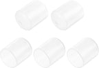 uxcell 5pcs Rubber End Caps Protective Caps 24mm ID Vinyl PVC Round Tube Bolt Cap Cover Screw Thread Protectors Clear
