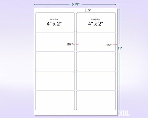 NextDayLabels - 8-1/2 x 11 Neon Color High Light Fluorescent Labels for Laser & Inkjet Printer (Pink Fluorescent, 4 x 2-10 Per Page | 1000 Labels)