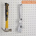 2 Inch 50-Pack,Sturdy and Durable L Shape Galvanized Metal suitbale for 1/4 and 1/8 Pegboard Hooks with Rubber Tipped,Pegboard Hooks for Garage,Office,Kitchen,Store(Silver)