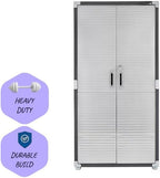 Heavy Duty Storage Solid Stainless Steel Cabinet with Lockable, Adjustable Shelf, Metal Garage Organizer (Graphite, 36" W x 24" D x 72" H)