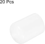 uxcell 20pcs Rubber End Caps 15.5mm ID Vinyl Round Tube Bolt Cap Cover Thread Protectors White