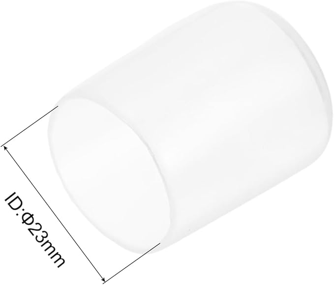 uxcell 10pcs Rubber End Caps Protective Caps 23mm ID Vinyl Round End Cap Cover Screw Thread Protectors Clear