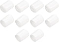 uxcell 10pcs Rubber End Caps 16mm ID Vinyl Round End Cap Cover Screw Thread Protectors White