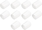 uxcell 10pcs Rubber End Caps 16mm ID Vinyl Round End Cap Cover Screw Thread Protectors White