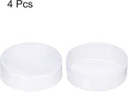 uxcell 4pcs Rubber End Caps 150mm ID Vinyl Round End Cap Cover Screw Thread Protectors Clear, 50mm Height