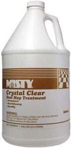 MISTY Crystal Clear Dust Mop Treatment - 1 Gallon (Case of 4) 1003411 - Helps in Removal of Dirt, and Abrasive Matter from Wood, Asphalt, Linoleum, Vinyl, VCT, Rubber, Concrete, and Gym Floors