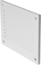 Repa Market 4 x 4 Inch Air Vent Cover/White Galvanized Steel Louvered Grill Cover with Mesh Screen/Wall or Ceiling Vent/Durable Flush Mount HVAC Register for Indoor and Outdoor Ventilation
