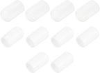 uxcell 10pcs Rubber End Caps 11mm ID Vinyl Round End Cap Cover Screw Thread Protectors White
