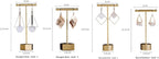GISELA D 4Pcs Gold Metal Earring T Bar Stand Retail Display Holders for Show, Jewelry Online Stores Photography Display Props (Gold 4pcs)