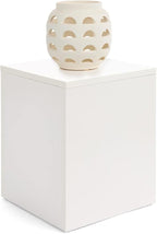 Displays2go White Merchandise Display Cube, 16 Inch Tall – White (WDCUBEWHT1)