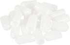 uxcell 20pcs Rubber End Caps 10.5mm ID Vinyl Round Tube Bolt Cap Cover Thread Protectors White