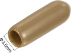 uxcell 20pcs Rubber End Caps 3.5mm(1/8") ID Vinyl PVC Round Tube Bolt Cap Cover Screw Thread Protectors Light Brown
