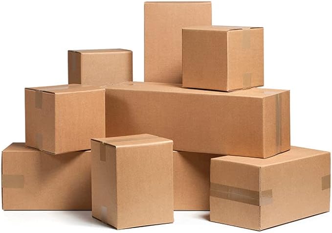 Secure Seal - 20x8x6 Pack of 25 Corrugated Cardboard Packing Shipping Mailing Moving Carton Boxes