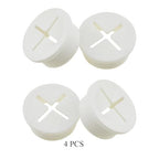 HAHIYO 4Pcs 1Inch/25mm White Flexible Rubber Desk Grommet Wire Grommet Cable Management Cord Hole Cover Desk Wire Hole Insert Wire Organizer for Computer Office Home School Equipment Systems