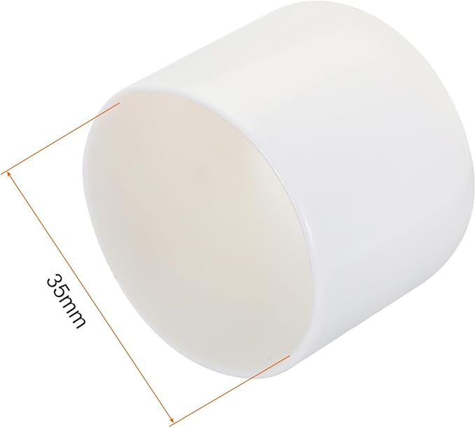 uxcell 10pcs Rubber End Caps 35mm ID Vinyl Round Tube Bolt Cap Cover Screw Thread Protectors White