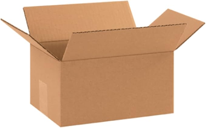 Secure Seal - 50 Pack of 10x7x5” Corrugated Cardboard Packing Shipping Mailing Moving Carton Boxes Cube