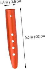 4Pcs Aluminum Tent Stakes Orange Lightweight Ground Pegs for Camping Beach Sand Snow Outdoor Tent Ground Anchors