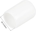 uxcell 20pcs Rubber End Caps 13.5mm ID Vinyl Round Tube Bolt Cap Cover Thread Protectors White