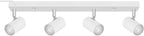 BoostArea LED Track Lighting Ceiling Fixtures, White 4-Light Plug in Track Lights for Kitchen, 4 Way Ceiling Spotlight, 15 FT Cord,Flexibly Rotatable Wall Mount Light Head for Bedroom Hallway