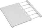 Extendable Closet Shelf Tension Rod Adjustable Clothes Hanger DIY Cabinet Storage Holder Wardrobe Organizer Dividers Shoe Rack 16.54'' Width for Bathroom Kitchen Bookshelf - White