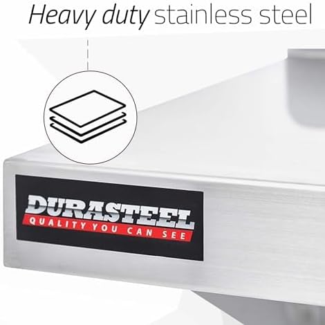 DuraSteel Stainless Steel Shelf - 60 Inch Wide x 14 Deep Commercial NSF Mounted Metal Wall Shelf Pantry Organizer Garage Storage Shelves - Rack Shelving Restaurant Kitchen Units Laundry Utility Room