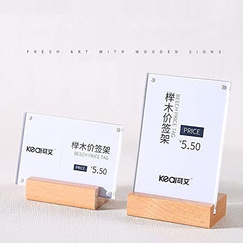 2 Pack Acrylic Label Holder Price Tag Displays Sign Holder Data Card Holder Table Top Sign Stand(90*60mm/3.54x2.36 inches)