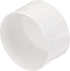 uxcell 4pcs Rubber End Caps 65mm ID Vinyl Round End Cap Cover Screw Thread Protectors White, 40mm Height