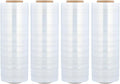 PSBM 4 Rolls 18 Inch x 1000 Feet 120 Gauge Stretch Film/Wrap, Heavy Duty Industrial Strength Clear Shrink Plastic Wrap for Moving, Packing, Shipping, Pallet Wrapping & Storage