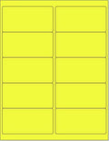 8-1/2 x 11" Neon Color High Light Fluorescent Labels for Laser & Inkjet Printer (Yellow Fluorescent, 4 x 2" - 10 Per Page | 250 Labels)