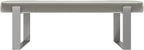VANT Upholstered Bed Bench - Metallic Neutral Champagne - Brushed Nickel - Contemporary Modern, Bedroom Bench Seat, Hallway, or Entryway
