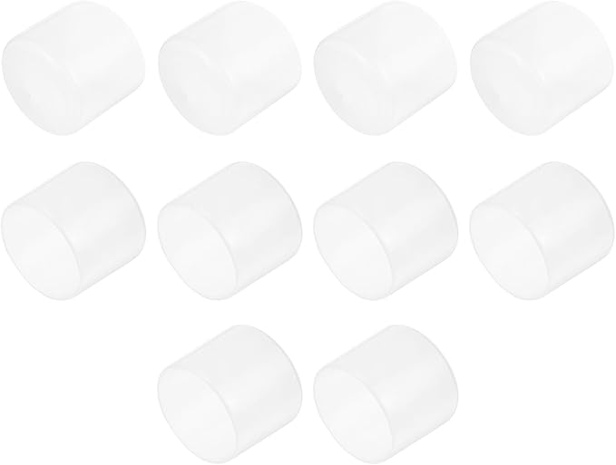 uxcell 10pcs Rubber End Caps 65mm ID Vinyl Round End Cap Cover Screw Thread Protector Clear
