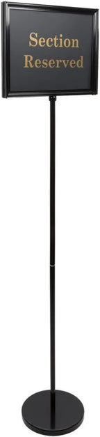 Sign Holder Stand for Restaurant Entrances, Adjustable Sign Stands for Display, Pedestal Sign Holder, Includes 8 Inserts | 28 Inches High | 11 x 14 Inch Frame - by Chef Master 90033