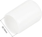 uxcell 10pcs Rubber End Caps 14mm ID Vinyl Round End Cap Cover Screw Thread Protectors White