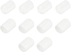 uxcell 10pcs Rubber End Caps 14.5mm ID Vinyl Round End Cap Cover Screw Thread Protectors White