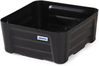 Denios Spill Containment Tray- 5.2 Gallon Spill Tray Capacity -Without Grate- 15.8""X15.8""X7.1 in (Extra Small), Black