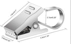 Curtain Clips, 100 Pack Stainless Steel Light Clips for Outside String Lights Party Decor Hanging Photo Camping Tents Arts Crafts Display