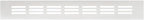 Vent Systems 12 x 1.5 Inch (Outer Dimensions) Air Supply Ventilation Grille - Pack of 2 - White Aluminum Rectangle Intake/Exhaust Door Vent Deflector - HVAC for Home Improvement Floor, Wall Duct Cover