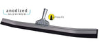 Unger Professional AquaDozer 36” Smooth Surface Curved Floor Squeegee, Flood Cleanup Scrubber for Concrete and Asphalt, Cleaning Tool with Curve Hood to Control and Easily Moves Water and Debris