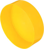 uxcell 4pcs Rubber End Caps 170mm(6.7 Inch) ID Vinyl Round End Cap Cover Screw Thread Protectors Yellow, 50mm Height
