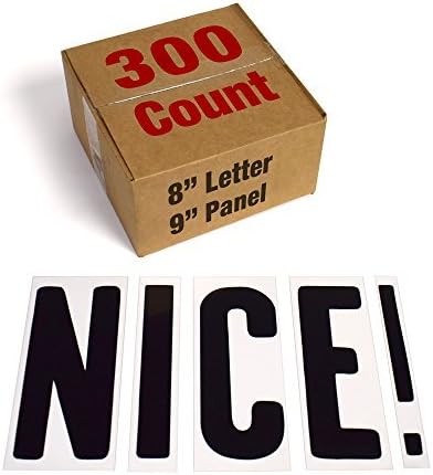 Marquee Letters, Flexible Outdoor Sign Letters for Changeable Portable Roadside Sign, Condensed Helvetica Font, 8 Inch Letter, 9 Inch Panel, 300 pc set