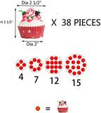 YestBuy 4 Tier Round Cupcake Stand, Cupcake Holder, 4 Tier Cupcake Tray, Acrylic Cake Tower Stand Display for Pastry + LED Light String, Ideal for Weddings, Birthday Parties (Yellow)