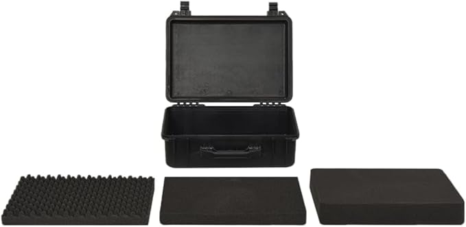 PP Portable Flight Case, Lockable Tool Box for Transportation Travelling, Protective Equipment Case, 18.5"x14.2"x7.1", -283