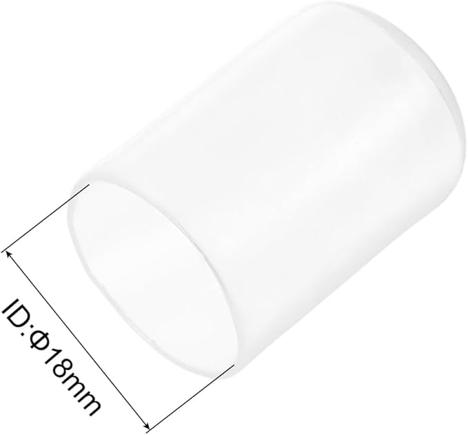 uxcell 10pcs Rubber End Caps Protective Caps 18mm ID Vinyl Round End Cap Cover Screw Thread Protectors Clear