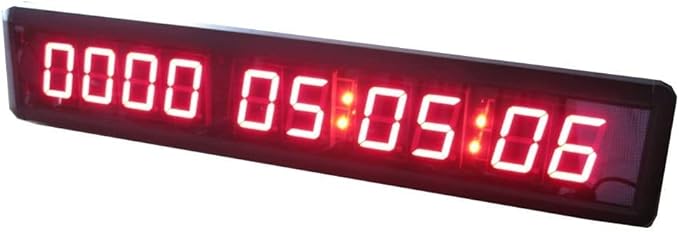 AZOOU 1.8-inch 10 Digits with Red Color LED Timer Countdown/up Wall Mounted Clock with Days Hours Mins Secs