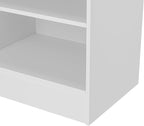24”W * 18”D * 38”H - Cash Register Stand，Cash Wrap Checkout Desk Counter Stand with Drawer & 2 Tiers Storage for Church, Retail Store, Debate, Shopping Mall (White)