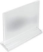 Azar 142712 11-Inch Width by 8.5-Inch Height Horizontal Top Load Acrylic Sign Holder, 10-Pack