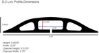 Electriduct D-2 Low Profile Rubber Duct Cord Cover Floor Cable Protector - 10 Feet - Black (Raw Rubber Material)
