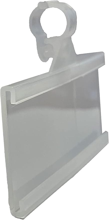 Hanging C-Channel Ticket Holder for Wire Store Fixtures | 3" W X 1.25" H | 100 Count