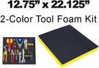 5S Tool Box Shadow Foam Organizers (2 Color) FITS Craftsman Model# 112225 Bottom Box (12.75" x 22.125", Black Top/Yellow Bottom)…