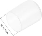 uxcell 5pcs Rubber End Caps Protective Caps 21mm ID Vinyl PVC Round Tube Bolt Cap Cover Screw Thread Protectors Clear